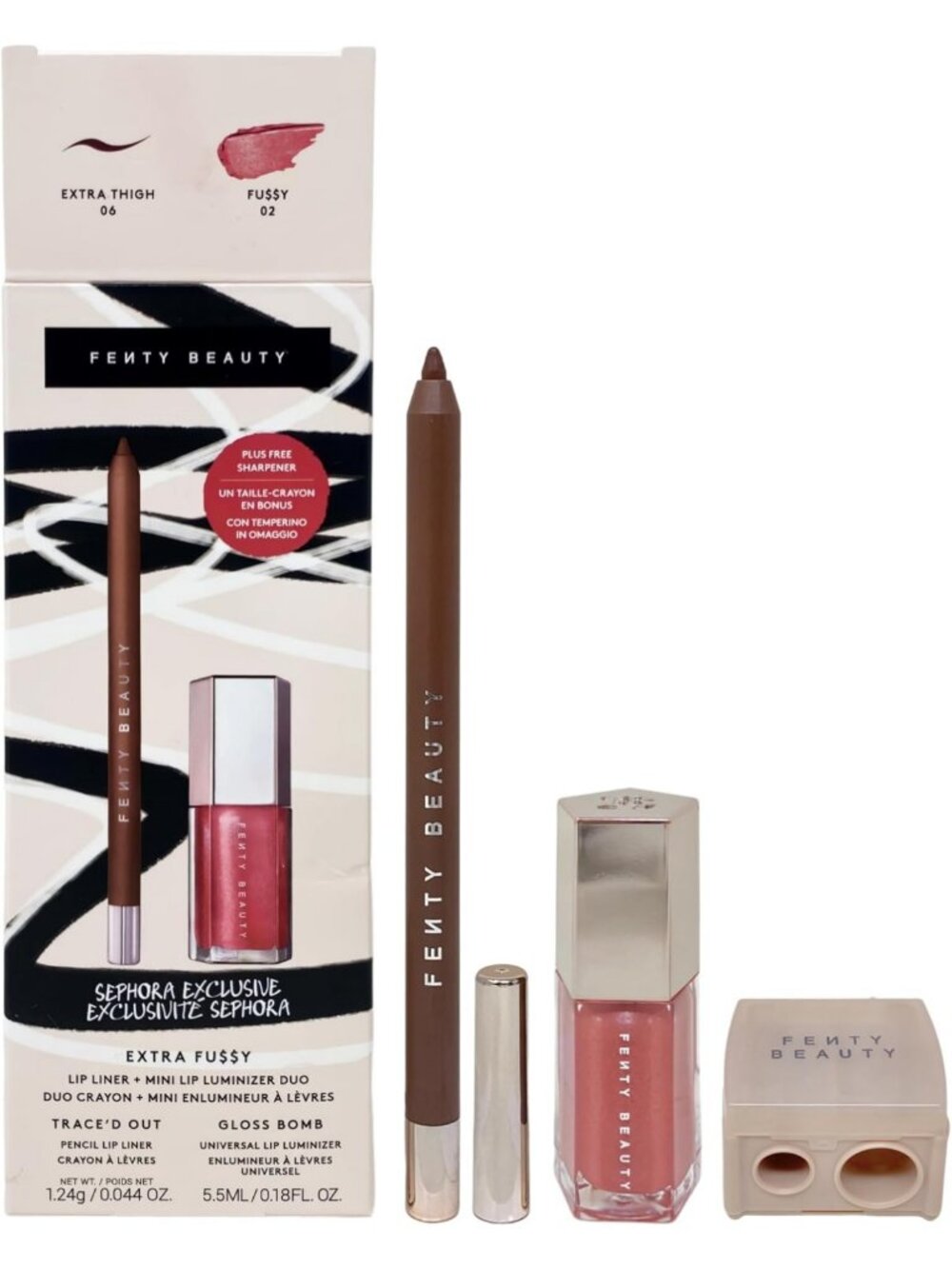 Extra Fussy Lip Liner & Mini Lip Luminizer Duo - Perfect for Bold Lips
